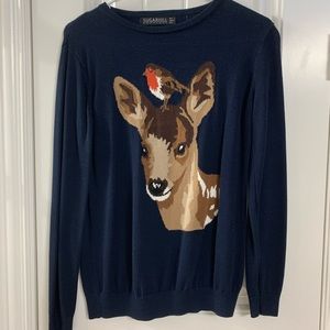 Deer & Bird Sweater